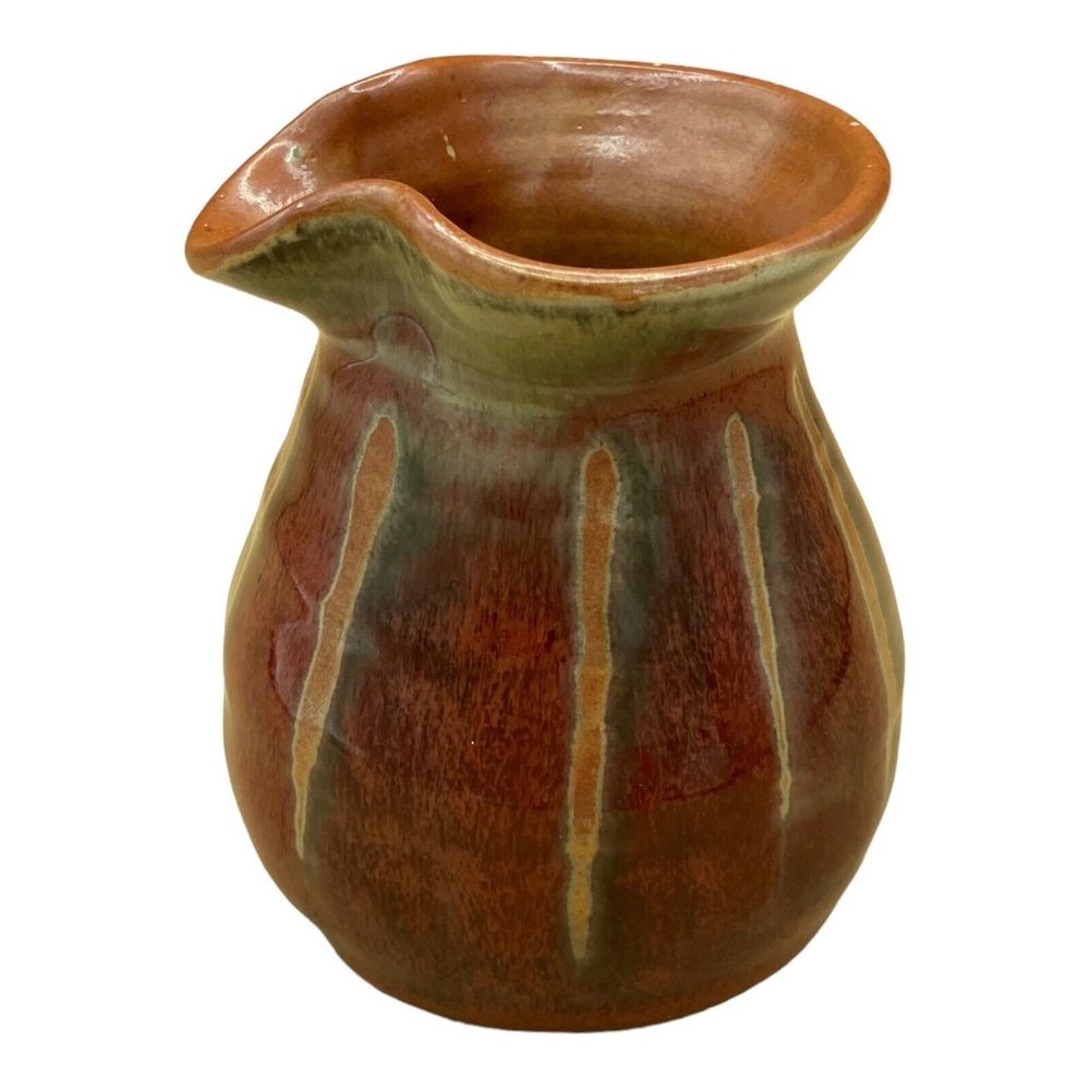 Stoneware Pottery Creamer Marked SP Ireland Brown Earth Tones 4”